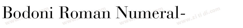 Bodoni Roman Numeral字体转换